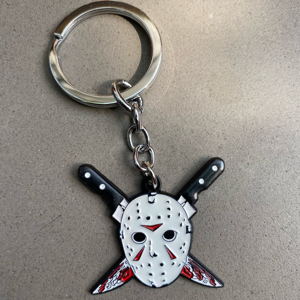 Friday the 13th Jason Voorhees Slasher Metal Keychain Camp Crystal Lake